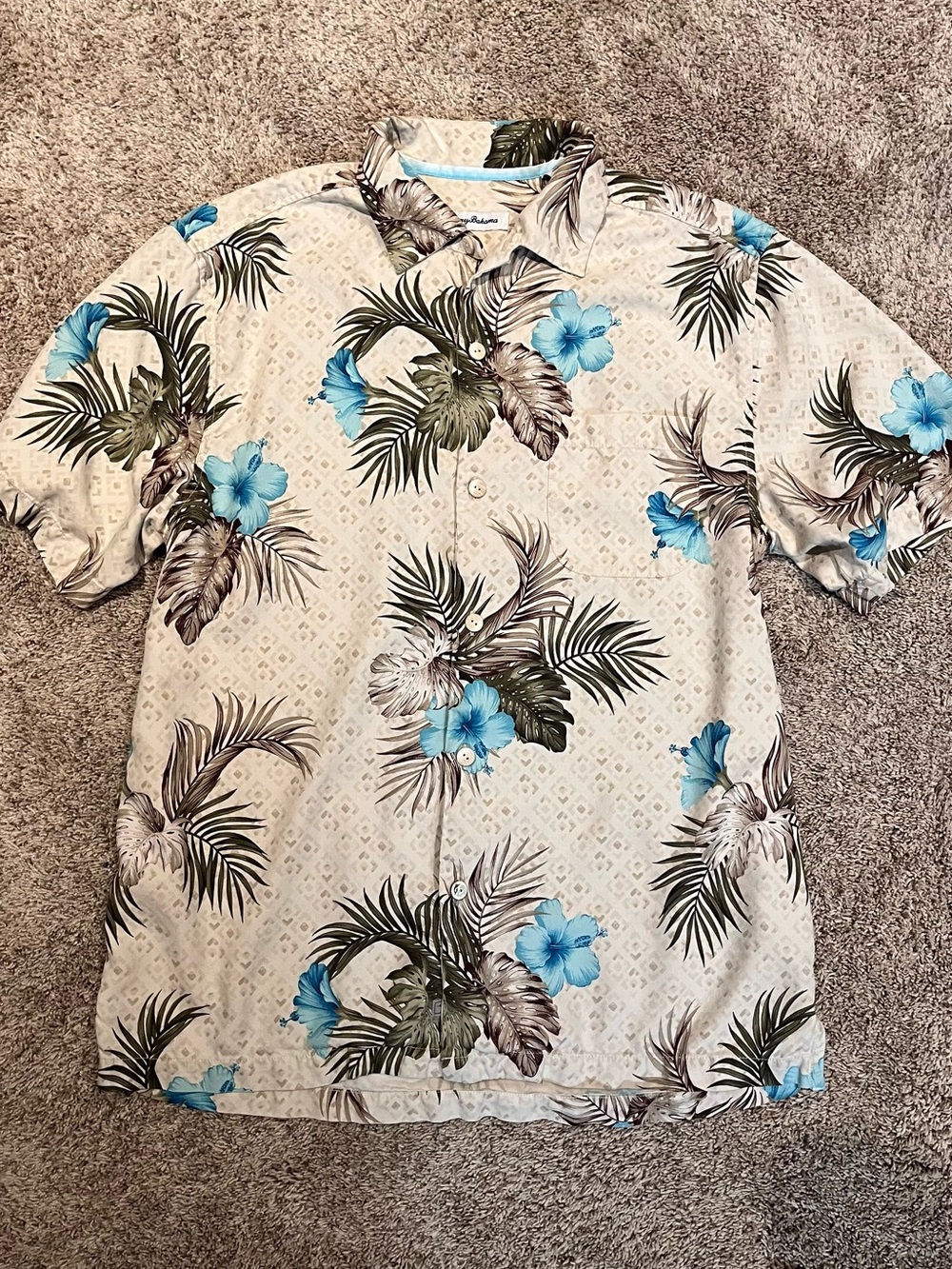 Tommy Bahama Flora Breeze Way short sleeve shirt 100%Silk